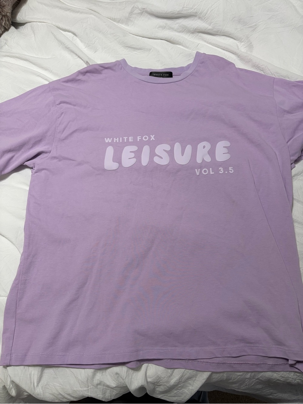 White Fox Boutique Lavender 'LEISURE Vol 3.5' Short Sleeve Tee